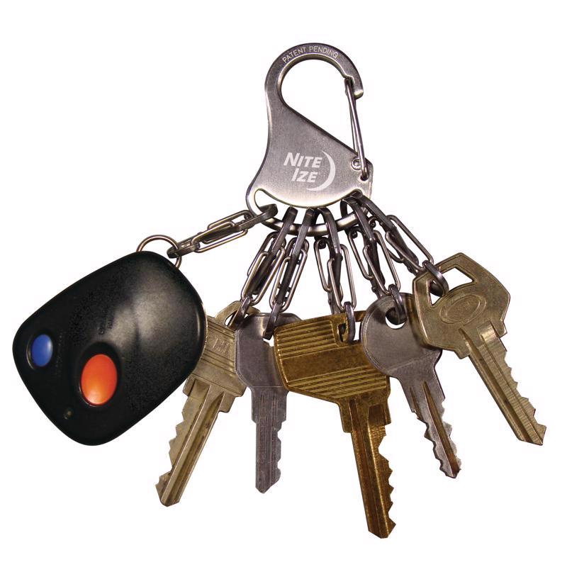 Nite Ize S-Biner 2 in. D Stainless Steel Silver Rack Key Ring