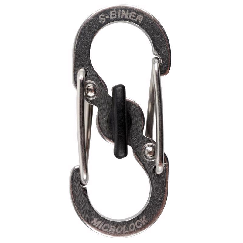 Nite Ize MicroLock 1.8 in. D Stainless Steel Silver Carabiner Key Holder