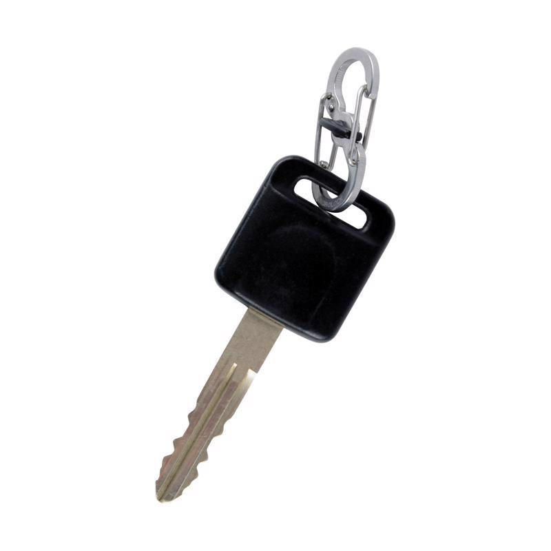 Nite Ize MicroLock 1.8 in. D Stainless Steel Silver Carabiner Key Holder