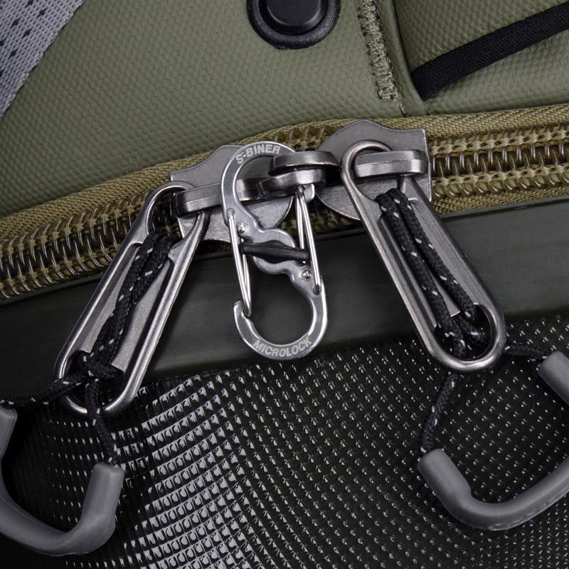 Nite Ize MicroLock 1.8 in. D Stainless Steel Silver Carabiner Key Holder