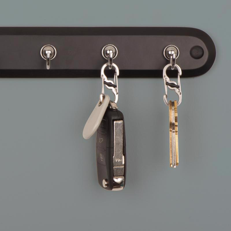 Nite Ize MicroLock 1.8 in. D Stainless Steel Silver Carabiner Key Holder