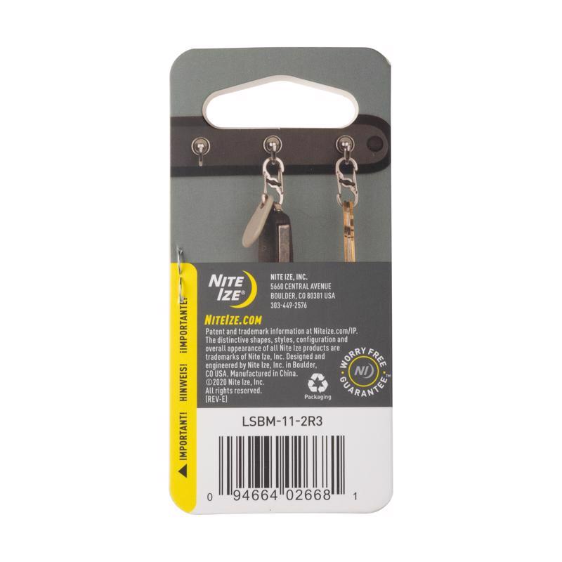 Nite Ize MicroLock 1.8 in. D Stainless Steel Silver Carabiner Key Holder