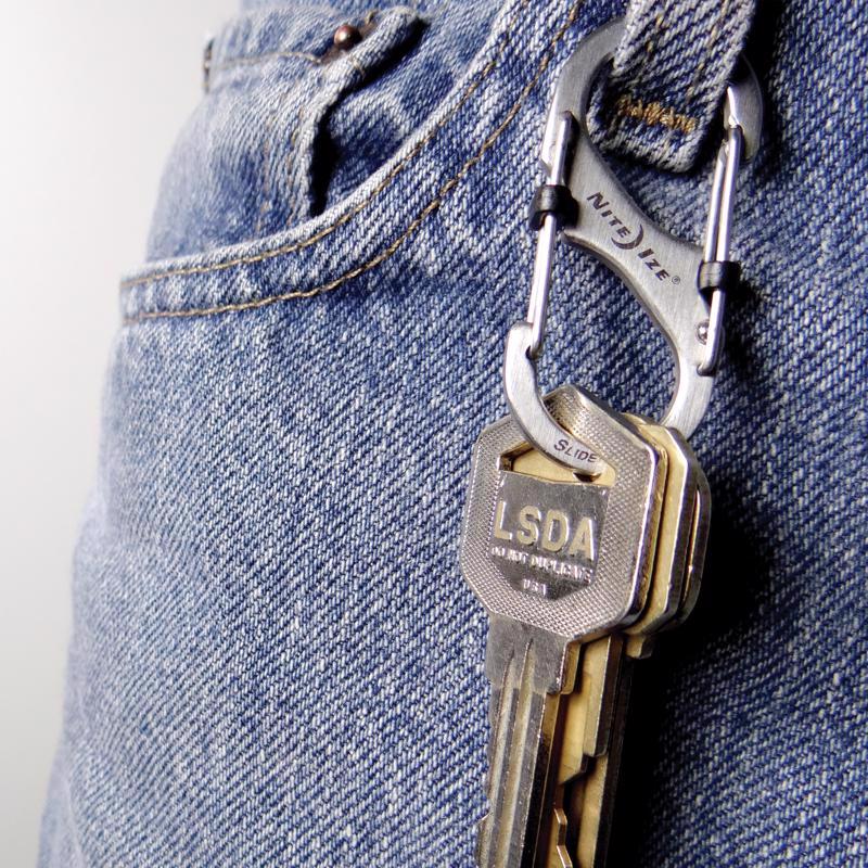 Nite Ize S-Biner SlideLock 1.85 in. D Stainless Steel Silver Carabiner S-Biner