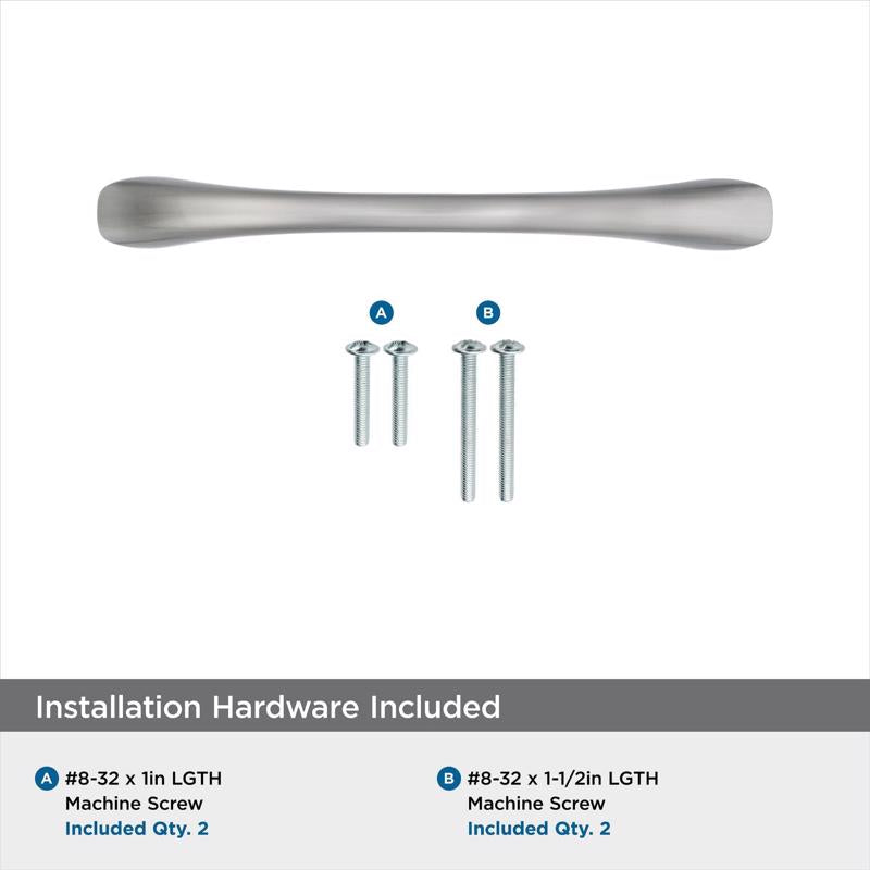 Amerock Contemporary Arch Cabinet Pull 3-3/4 in. Satin Nickel Silver