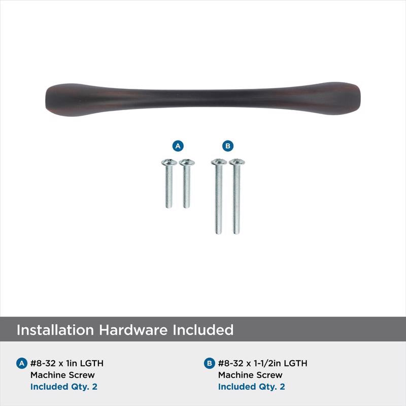 Amerock Contemporary Arch Cabinet Pull 3-3/4 in. Oil Rubbed Bronze Brown