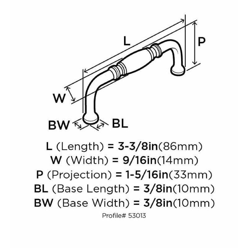 Amerock Granby Traditional Arch Cabinet Pull 3 in. Oil Rubbed Bronze Brown