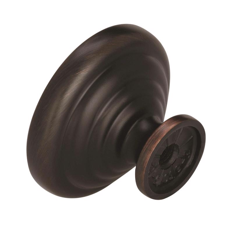 Amerock Allison Round Cabinet Knob 1-1/4 in. D 15/16 in. Oil Rubbed Bronze