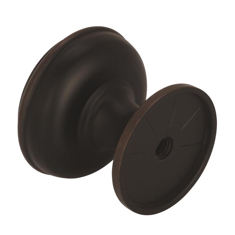 Amerock Revitalize Round Cabinet Knob 1-1/4 in. D 1-1/4 in. Oil Rubbed Bronze