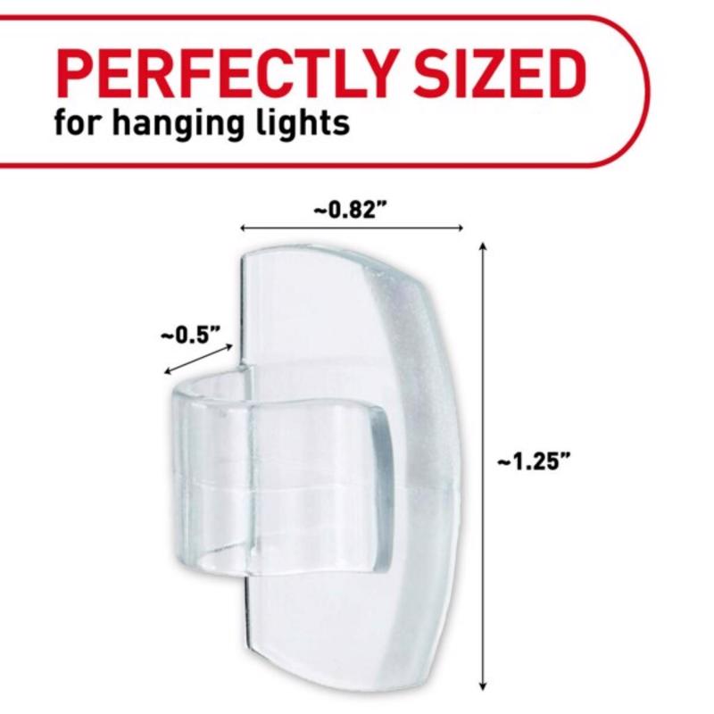 3M Command Small Plastic Light Clips 1.25 in. L 16 pk