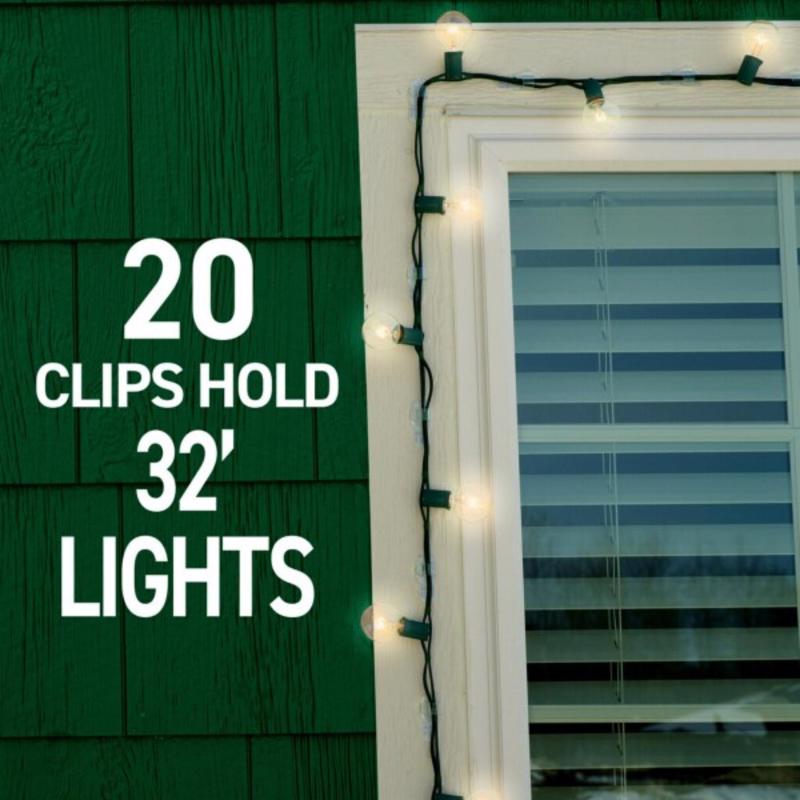 3M Command Small Plastic Light Clips 1.25 in. L 16 pk