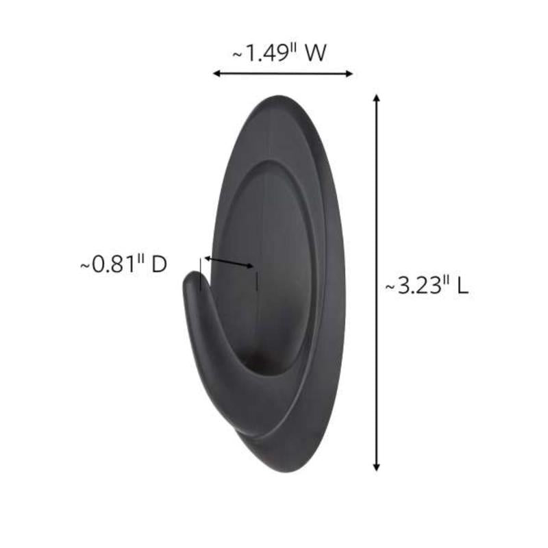 3M Command Medium Plastic Hook 3.25 in. L 2 pk
