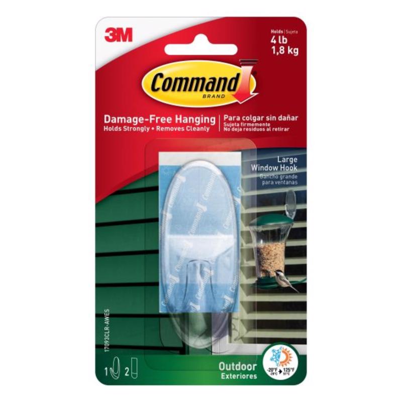 3M Command Large Plastic Hook 3.375 in. L