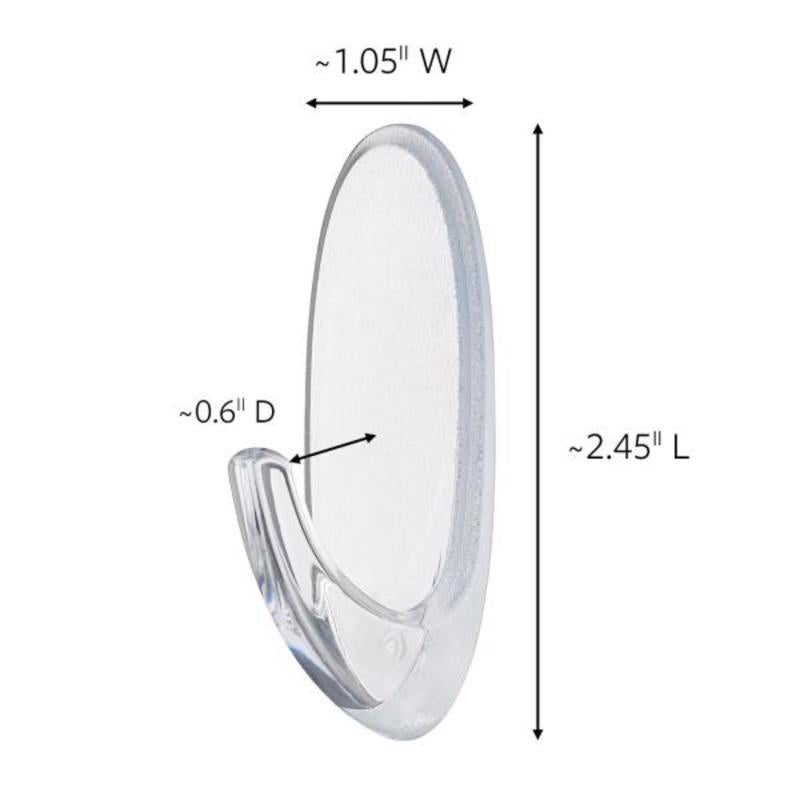 3M Command Medium Plastic Hook 1.625 in. L 2 pk