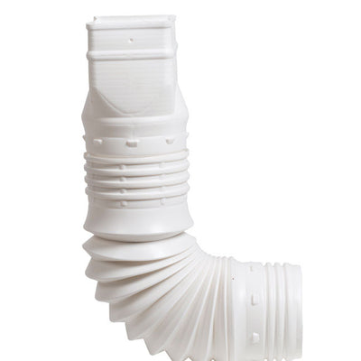 Amerimax Flex-A-Spout 3.75 in. H X 3.75 in. W X 16 in. L White Vinyl Flexible Downspout Extension