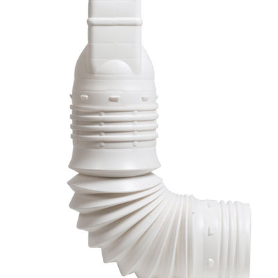 Amerimax Flex-A-Spout 3.75 in. H X 4 in. W X 16 in. L White Vinyl Flexible Downspout Extension