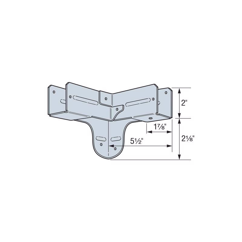 Simpson Strong-Tie ZMax 5.5 in. H X 5.5 in. W 18 speed Galvanized Steel Rigid Tie Connectors