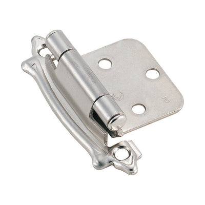 Amerock 1-3/4 in. W X 2-64/79 in. L Sterling Nickel Silver Steel Self-Closing Hinge 2 pk