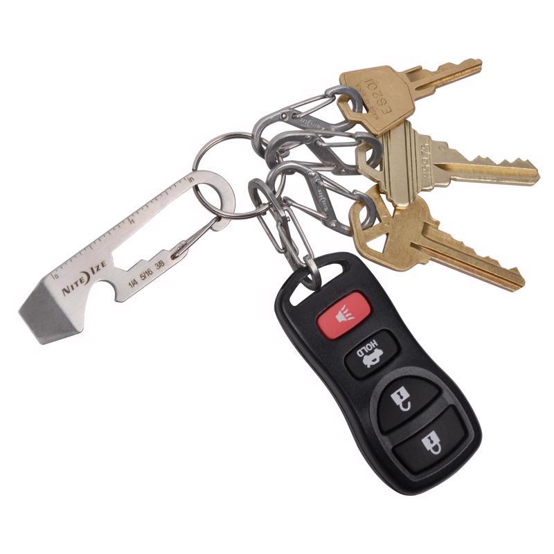 Nite Ize DoohicKey 1.8 in. D Stainless Steel Silver DoohicKey Multi Key Tool