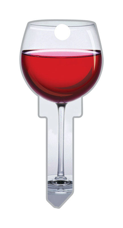 Lucky Line Key Shapes Red Wine House Key Blank SC1 Single For Schlage