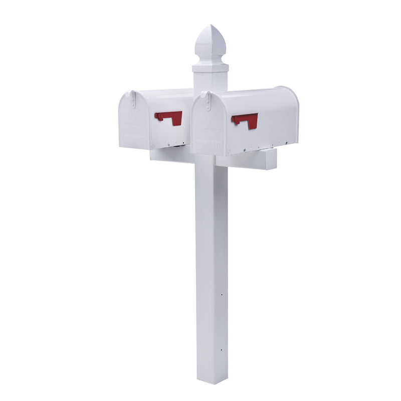 Architectural Mailboxes Whitley 57 in. White PVC Mailbox Post