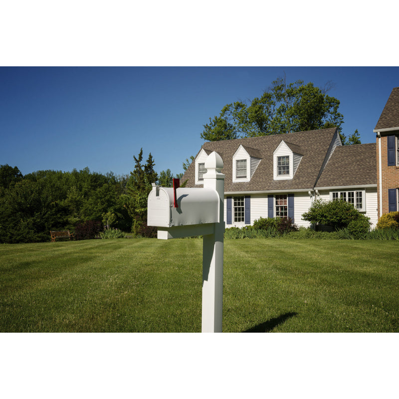 Architectural Mailboxes Whitley 57 in. White PVC Mailbox Post