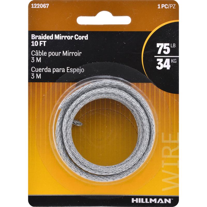 HILLMAN Galvanized Silver Picture Hanging Cord 75 lb