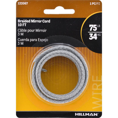 HILLMAN Galvanized Silver Picture Hanging Cord 75 lb