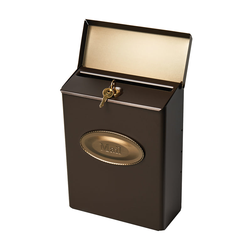 Architectural Mailboxes Designer Classic Galvanized Steel Wall Mount Venetian Bronze Mailbox