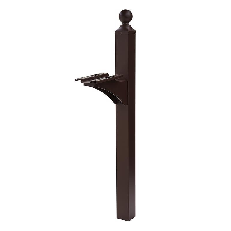 Architectural Mailboxes Landover 56.4 in. Powder Coated Bronze Aluminum/Steel Mailbox Post