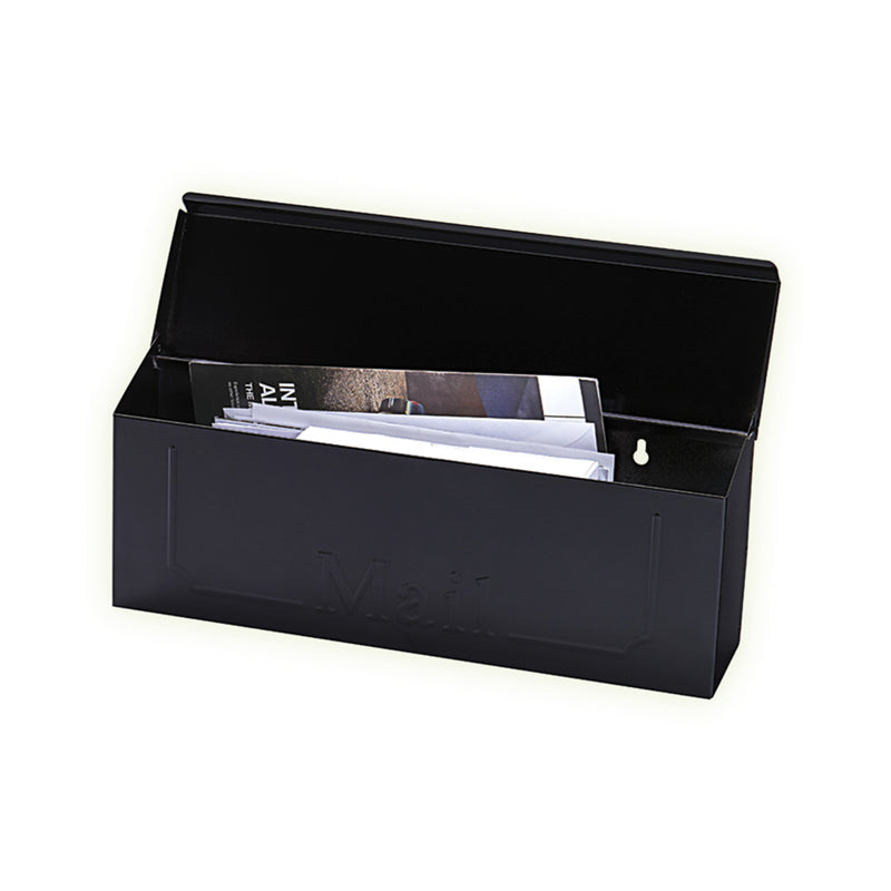 Architectural Mailboxes Townhouse Classic Galvanized Steel Wall Mount Black Mailbox