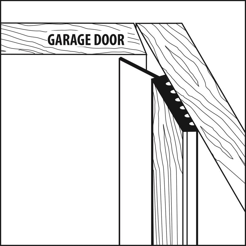 M-D Building Products White Vinyl Top & Sides Door Seal For Garage Doors 84 in. L X 0.38 in.