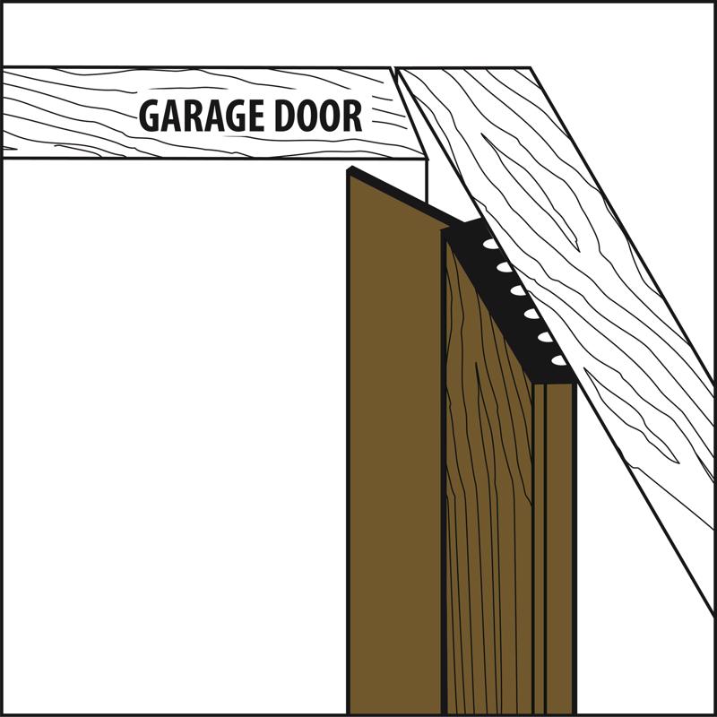 M-D Building Products Brown Vinyl Top & Sides Door Seal For Garage Doors 84 in. L X 0.38 in.