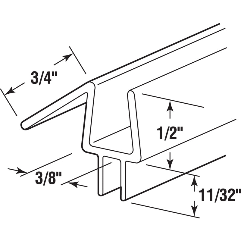 Prime-Line 36 in. L Clear Vinyl Door Bottoms
