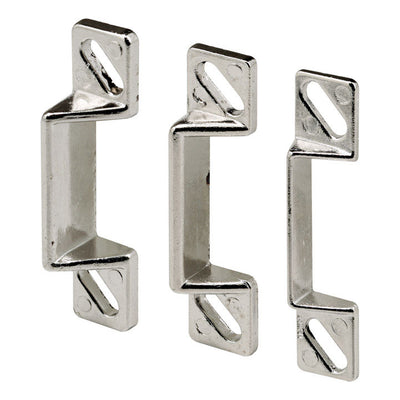 Prime-Line Silver Zinc Die-cast Door Strike 3 pc