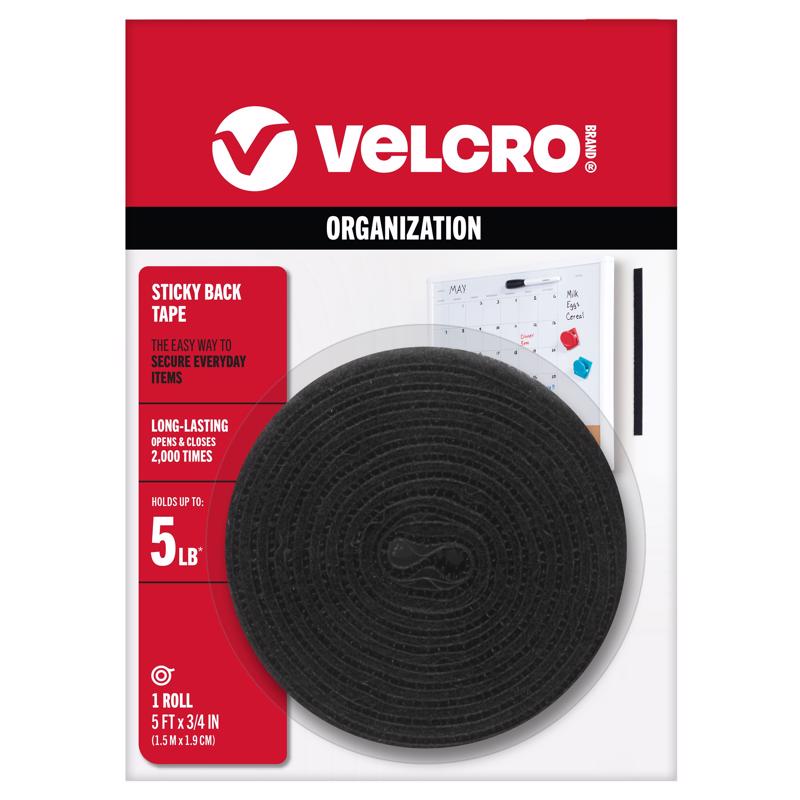 VELCRO Brand Sticky Back Medium Nylon Hook and Loop Fastener 60 in. L