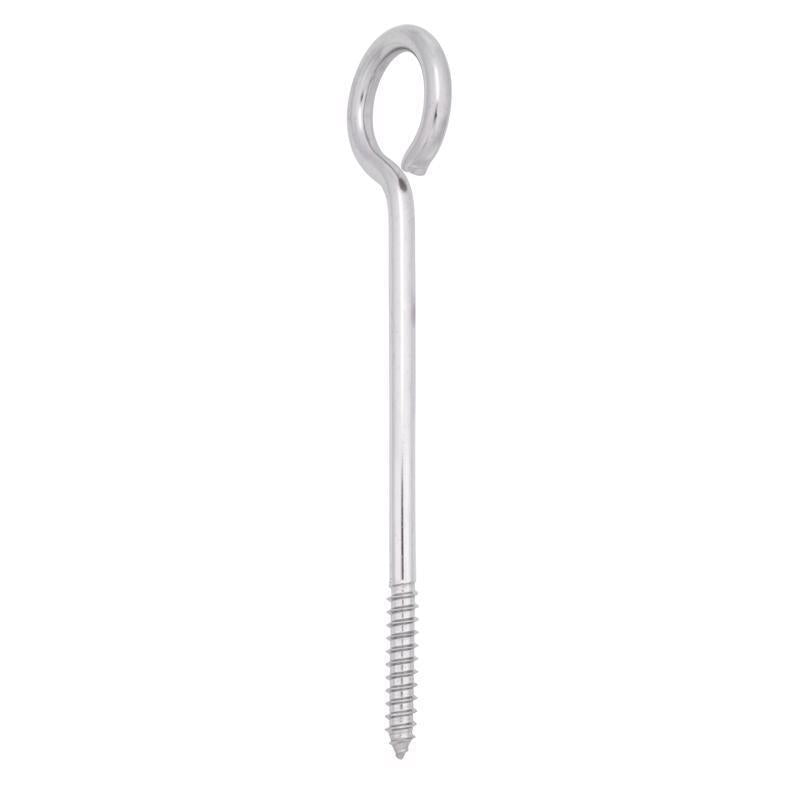 Hampton 3/8 in. X 8 in. L Stainless Stainless Steel Lag Thread Eyebolt
