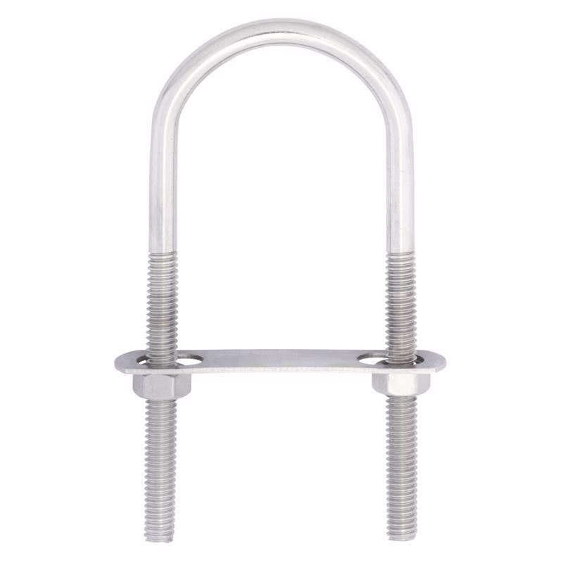 Hampton 5/16 in. X 2 in. W X 4-11/16 in. L Coarse Stainless Steel U-Bolt