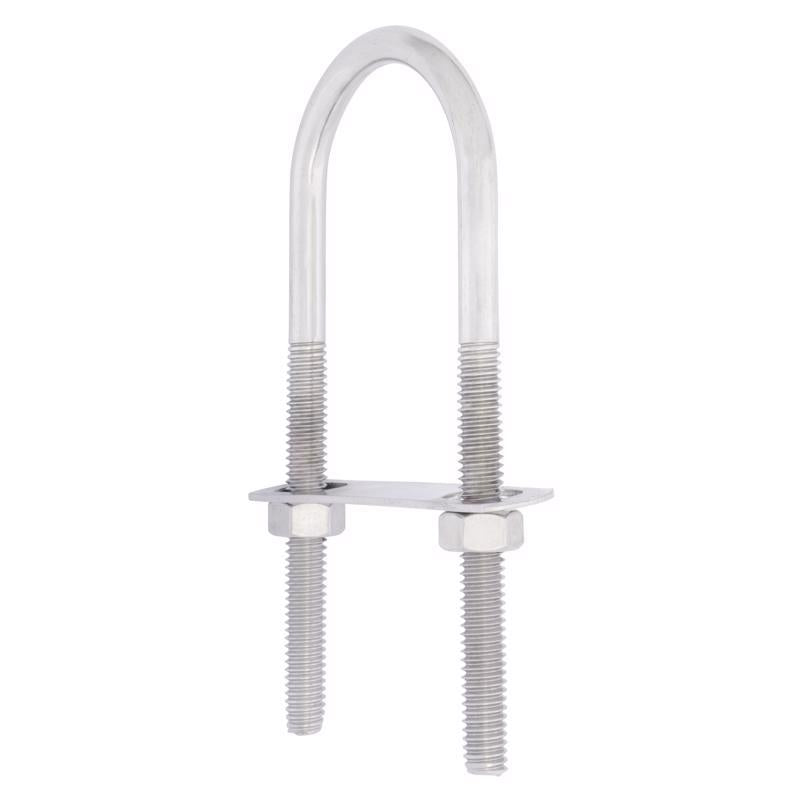 Hampton 5/16 in. X 2 in. W X 4-11/16 in. L Coarse Stainless Steel U-Bolt