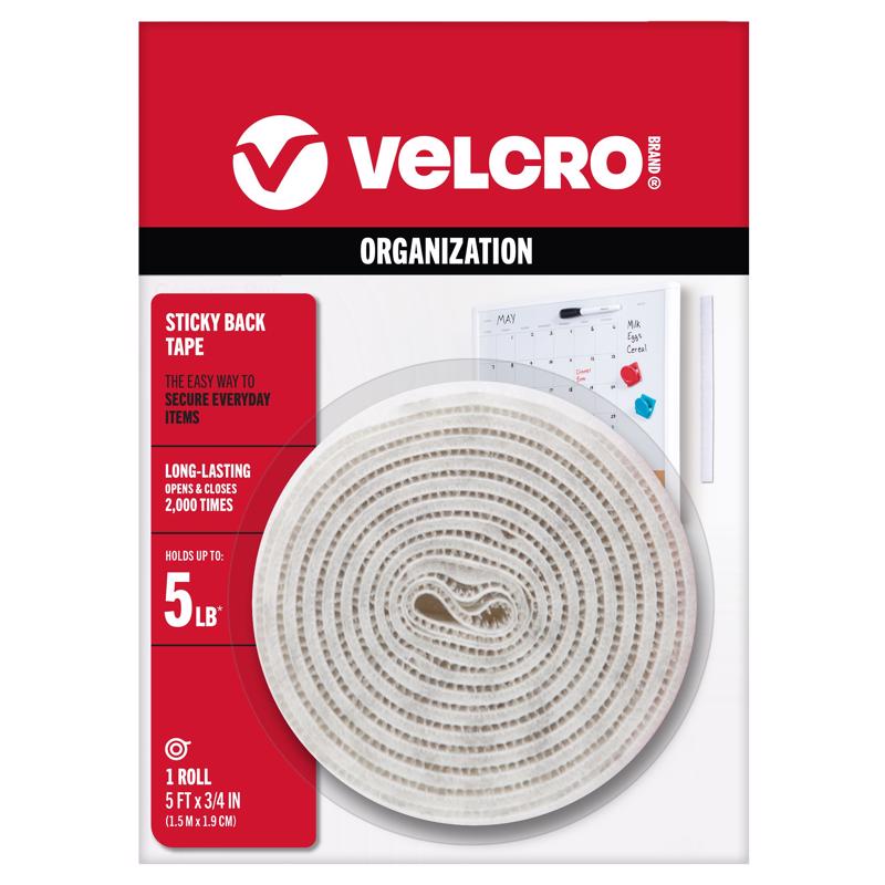 VELCRO Brand Sticky Back Medium Nylon Hook and Loop Fastener 60 in. L