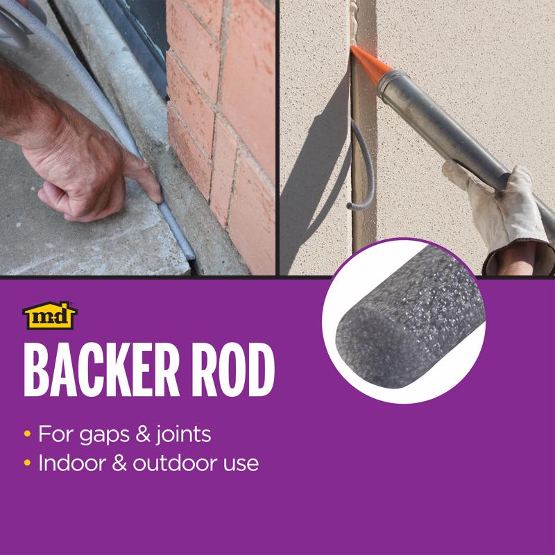 M-D Building Products Gray Foam Caulk Backer Rod For Gaps and Openings 120 in. L X 1 in.