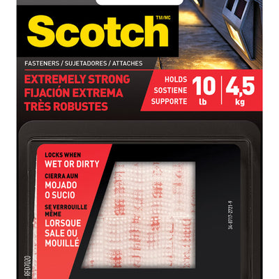 Scotch Medium Foam Hook and Loop Fastener 1 in. L 12 pk