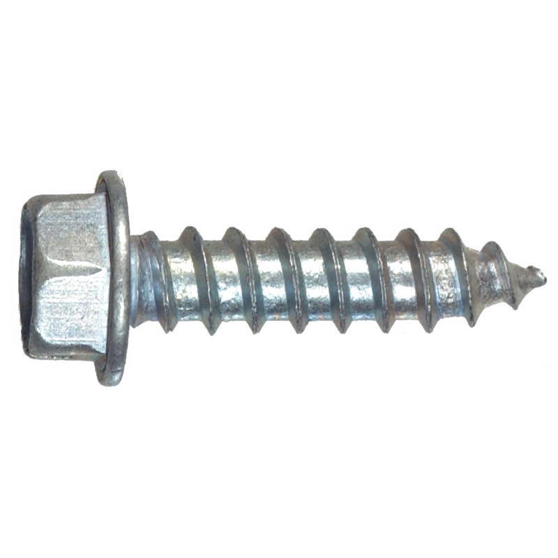 HILLMAN No. 10 Ga. X 1/2 in. L Slotted Hex Washer Head Sheet Metal Screws 100 pk