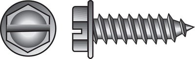 HILLMAN No. 10 Ga. X 3/4 in. L Slotted Hex Washer Head Sheet Metal Screws 100 pk