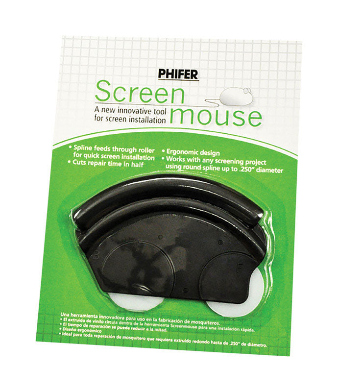 Phifer Wire Screen Mouse Black Plastic 1 in. W X 0 in. L Screen Roller Tool