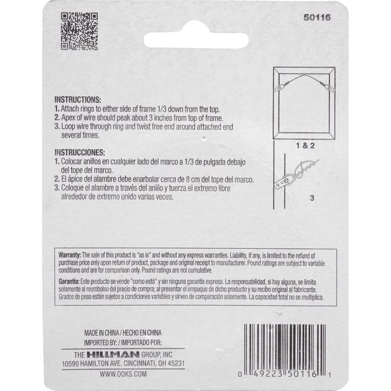 HILLMAN OOK Silver Picture Wire 100 lb