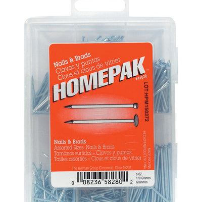 HILLMAN Assorted in. Assorted Steel Assorted Nails, Tacks, Brads and Screws Set Assorted Head