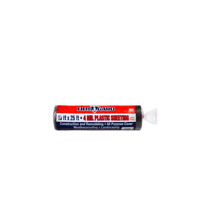 Film-Gard Plastic Sheeting 4 mil X 10 ft. W X 25 ft. L Polyethylene Black