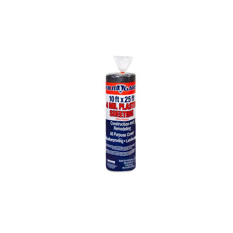 Film-Gard Plastic Sheeting 4 mil X 10 ft. W X 25 ft. L Polyethylene Black