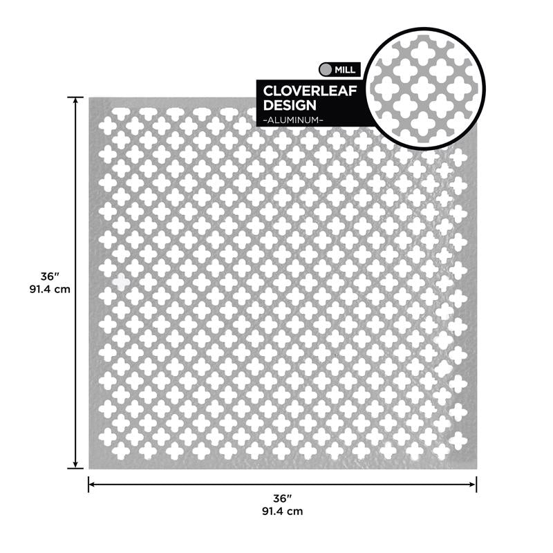 M-D Building Products 0.02 in. X 36 in. W X 36 in. L Mill Aluminum Cloverleaf Sheet Metal