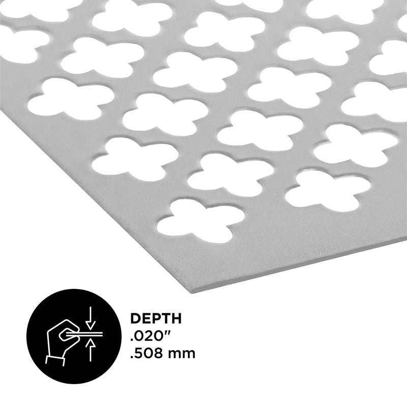 M-D Building Products 0.02 in. X 36 in. W X 36 in. L Mill Aluminum Cloverleaf Sheet Metal